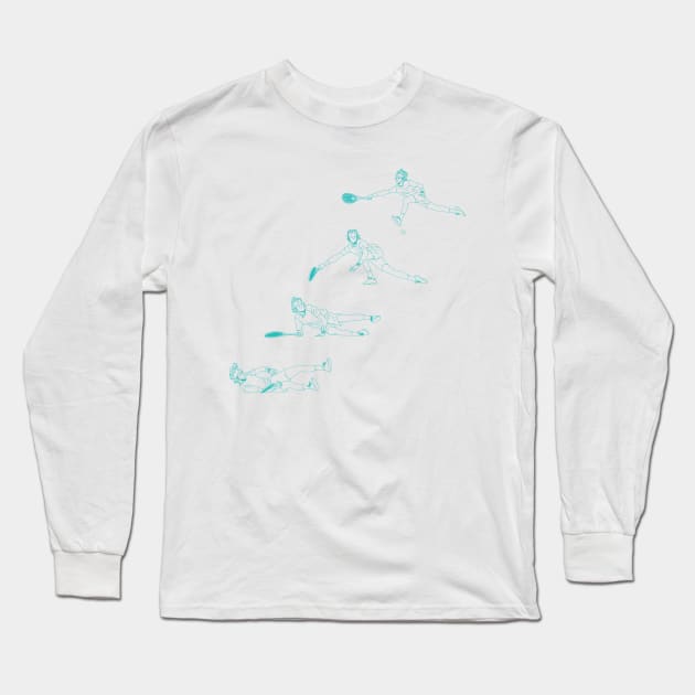 Andrey Rublev Dive on Grass! Long Sleeve T-Shirt by dotbyedot